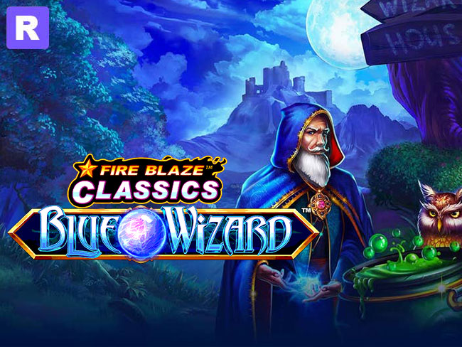 blue wizard slot machine feature image