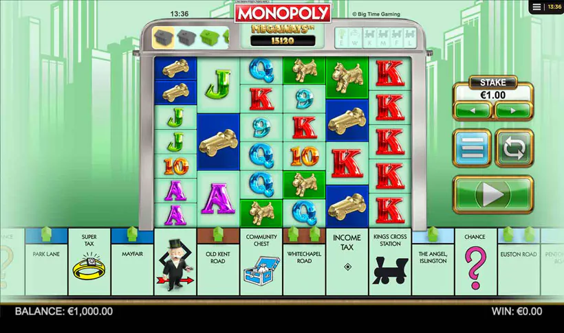 monopoly megaways top3